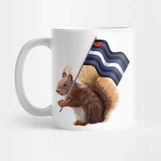 Red Squirrel with Leather Pride Flag Mug